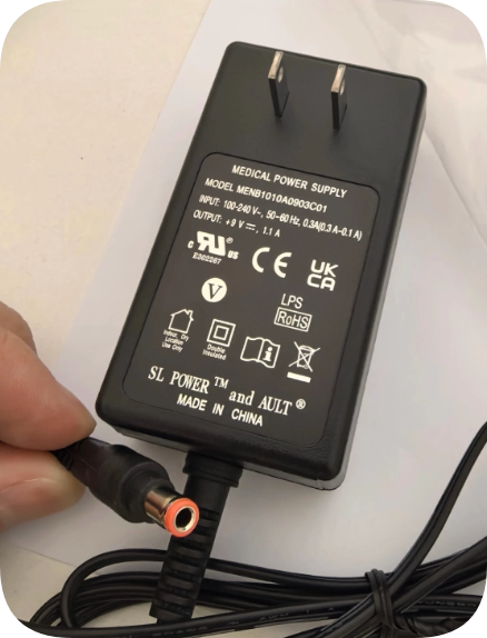 *Brand NEW*Power adapter cable for physiological stimulator (DC 9V 1.1A, round connector